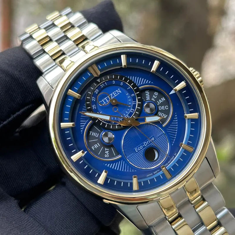 Citizen Calendrier Classic Moonphase Eco-Drive Men's Watch- BU0054-52L